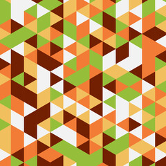Vector abstract geometric cube and triangle angular colorful pattern. Background for layout design and poster.