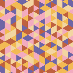 Vector abstract geometric cube and triangle angular colorful pattern. Background for layout design and poster.