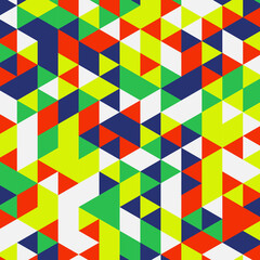 Vector abstract geometric cube and triangle angular colorful pattern. Background for layout design and poster.