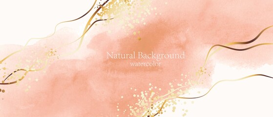 Elegant marble, stone  texture. Watercolor, ink vector background collection with white,  pink,  beige for cover, invitation template, wedding card, menu design. Golden waves, lines.