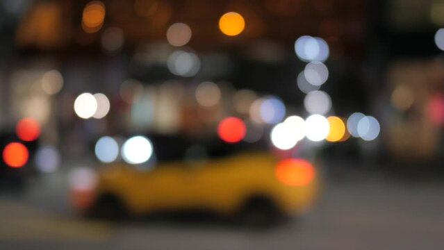Out of focus background with night city view in singapore 