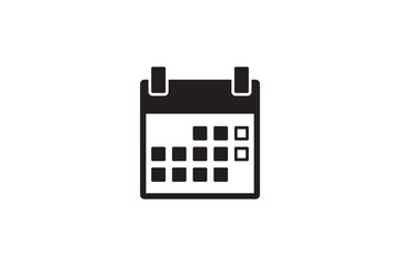 Calendar icon, business reminder symbol. Month and day plan illustration.