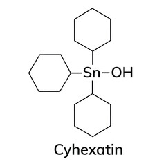Structural chemical formula on white background