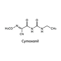 Structural chemical formula on white background