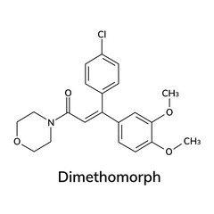 Structural chemical formula on white background