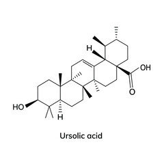 Structural chemical formula on white background