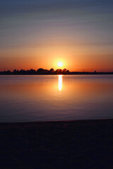 Sunset over Creve Coeur Lake in St. Louis Missouri