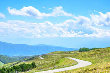 Obraz premium 夏の車山高原 ビーナスライン
