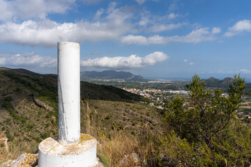 Geodetic vertex at the peak of the mountain, used for cartographic measurement