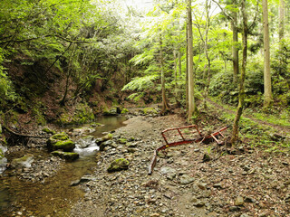 愛媛県西予市　桂川渓谷の風景
