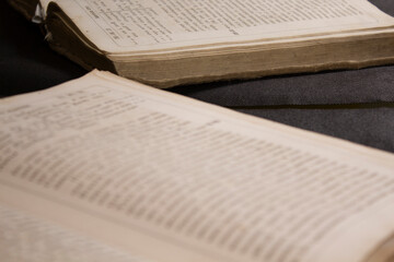 Fototapeta premium old books, collection of ancient manuscripts,