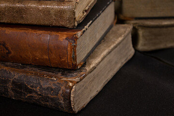 old books, collection of ancient manuscripts,