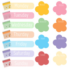 Cute paper notes. Stationary set. Scrapbook notes and cards.Printable planner stickers. To Do List note. Template for your message. Decorative planning element. Vector illustration.