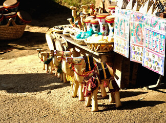 Traditional Egyptian souvenirs at the street market