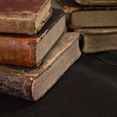 old books, collection of ancient manuscripts,