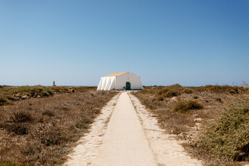 Central building inside the Sagres Fortress. Horizontal.
