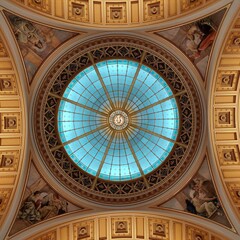 Obraz premium Cupola dom in Narodni musesum in Pague.