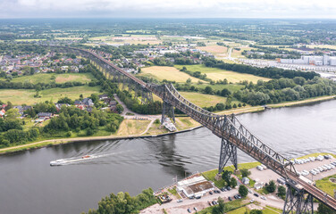 High Bridge (Rendsburger Hochbr&uuml;cke) in Rendsburg (Schleswig-Holstein, Germany) 