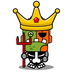 cartoon character costume vector illustration
pumpkin king zombie mascot