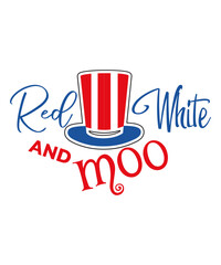 Red white and moo t shirt design