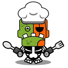 cartoon character costume vector illustration
chef pumpkin zombie mascot