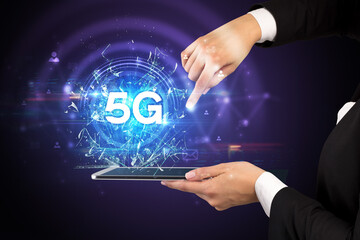 Close-up of a touchscreen with abbreviation.