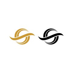 Fototapeta premium logo curve creative template technology logo vector