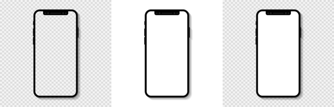 Mockup Iphone 11, 11pro, and 12pro. Vector illustration