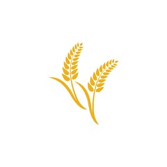 Wheat logo vector icon illustration
