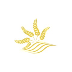 Wheat logo vector icon illustration