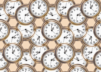 Creative bronze watch pattern background
