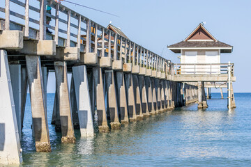 Naples pier on the water