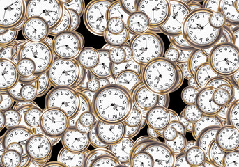 Abstract background made from pocket watches