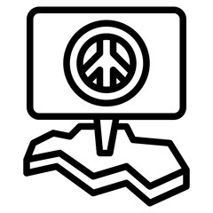 pacifism line icon