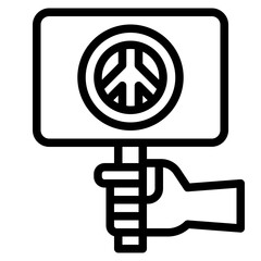 protest line icon