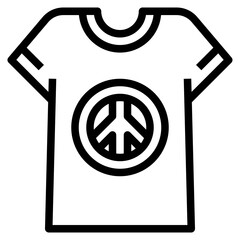 tshirt line icon