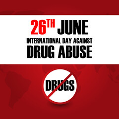 International Day Against Drug Abuse Banner Design