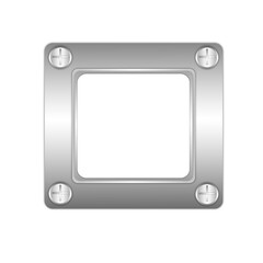 Illustration of a luxury logo in the shape of a white box.