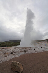 Strokkur - the bigest geysir in Haukadalur - the Geysers Vallye, Iceland