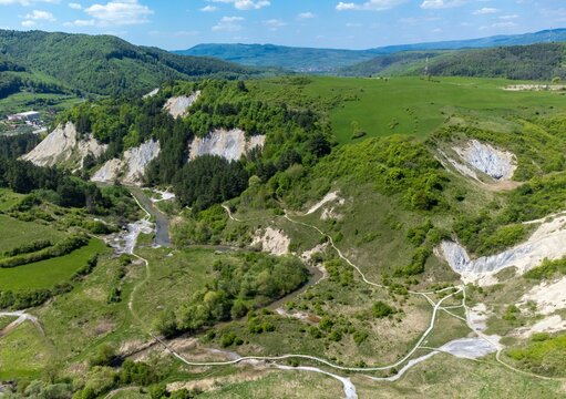 Landscape from the salt canyon from Praid resort - Romania