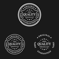 Fototapeta na wymiar 100% Original guaranteed quality product stamp logo