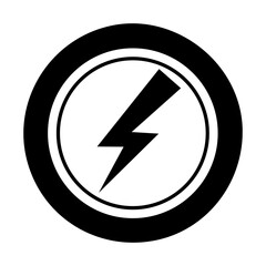Icon Lightning shape. Gambling symbol, object. Vector illustration