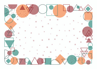 Vector abstract background, banner with modern graphic elements. Dynamic colors and lines, geometric shapes and spots. Template for web banner design, flyer. on an isolated background.