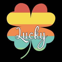 lucky flowers vector and t-shirt design