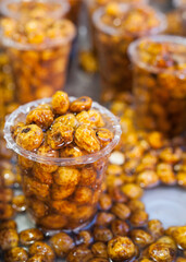 Glasses with tiger nuts or chufas