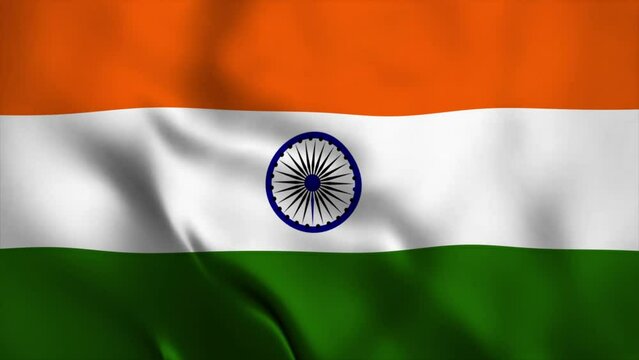 animation video flag independen day of  india
