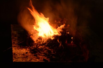 fire, prayer, warm, flames, bonfire