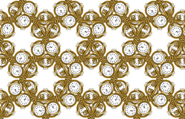 Abstract kaleidoscopic key shaped watches background