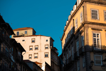 Fototapeta na wymiar View of the buildings in center of Porto, Portugal.