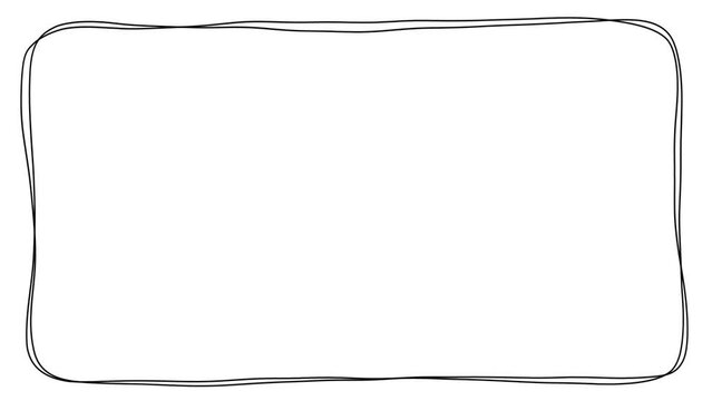 揺れる2本の枠線（黒）